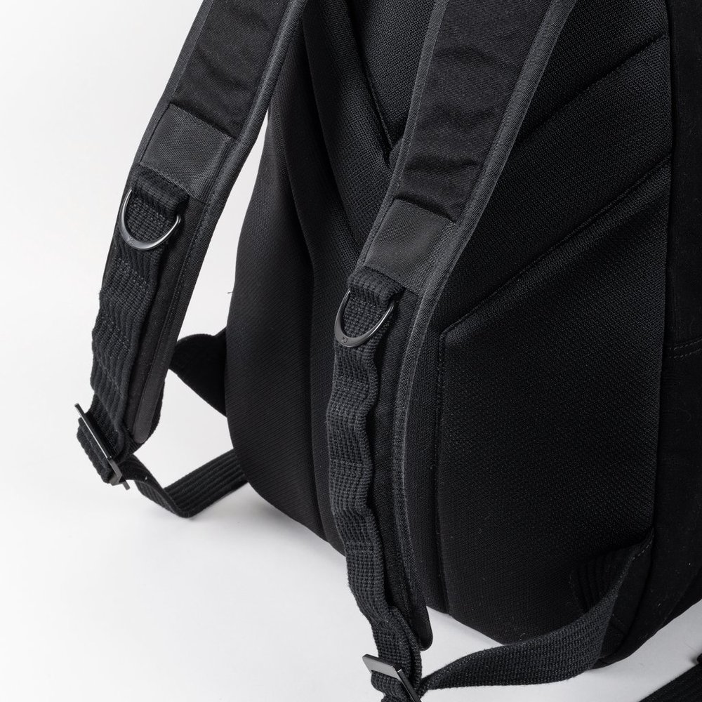 Y-3 Logo Embroidered Black Canvas Backpack - Picture 10 of 16